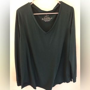 Torrid Classic Fit Long Sleeve T-Shirt Dark Teal, Size 2
